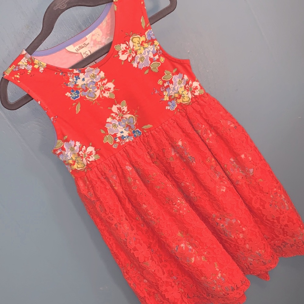 Sleeveless Floral & Lace Dress